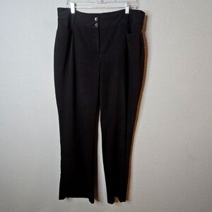 Alfani Womens Trouser Pants Solid‎ Black Straight Leg Size 16 Career Office